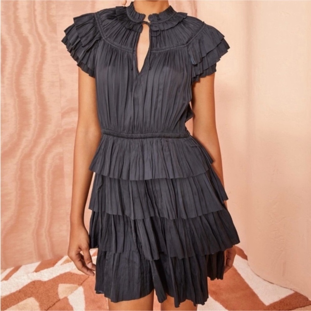 Ulla Johnson Vesna Dress Noir Black Sz 12